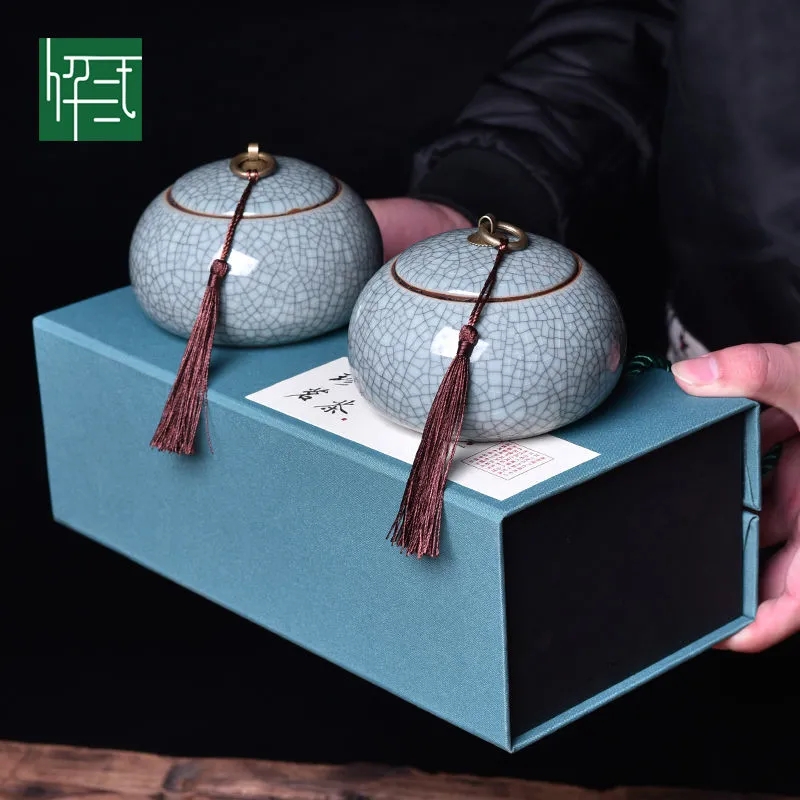 温州陶瓷密封罐碧螺春绿茶红茶大红袍茶罐